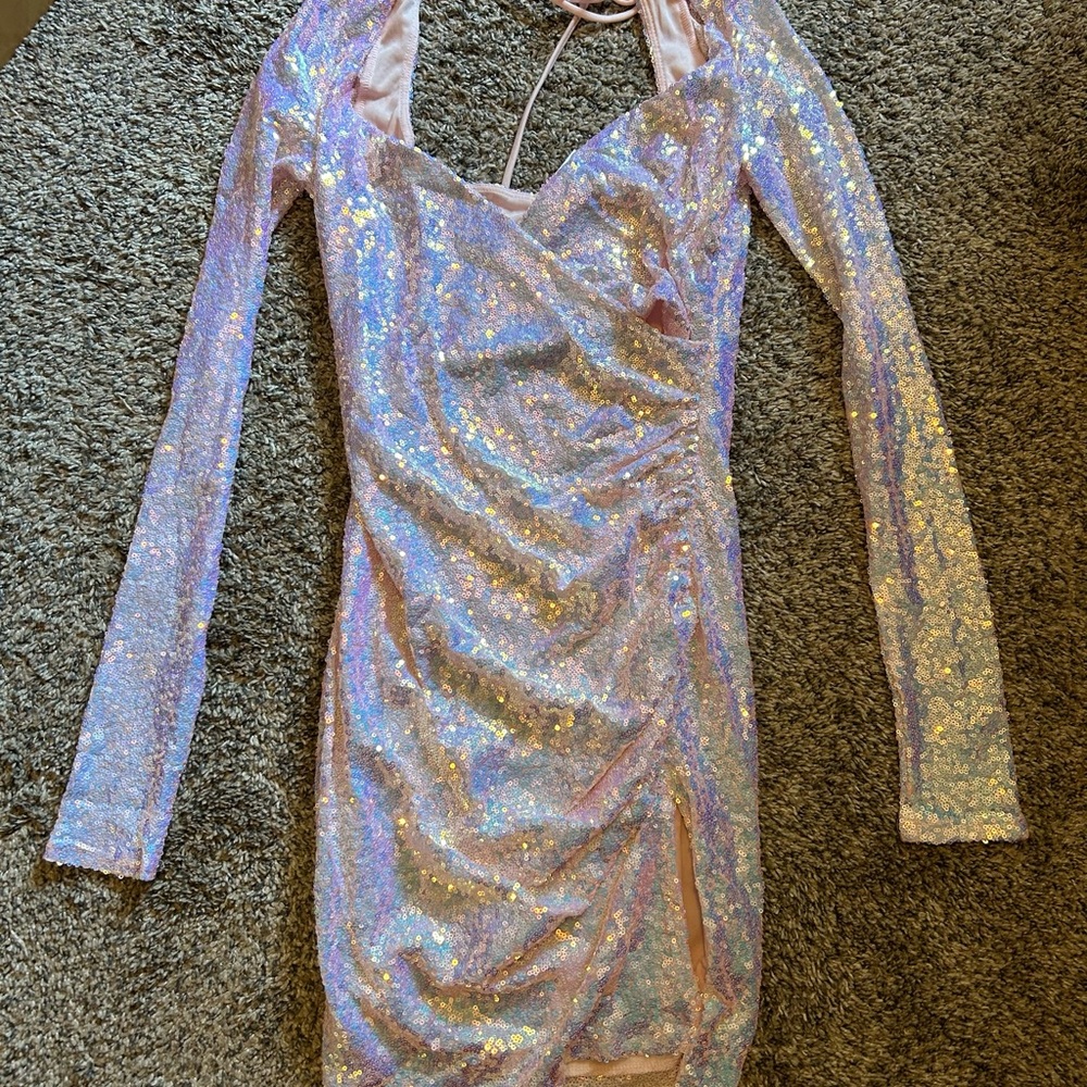 Lucy in the Sky Pink Sequin Dress